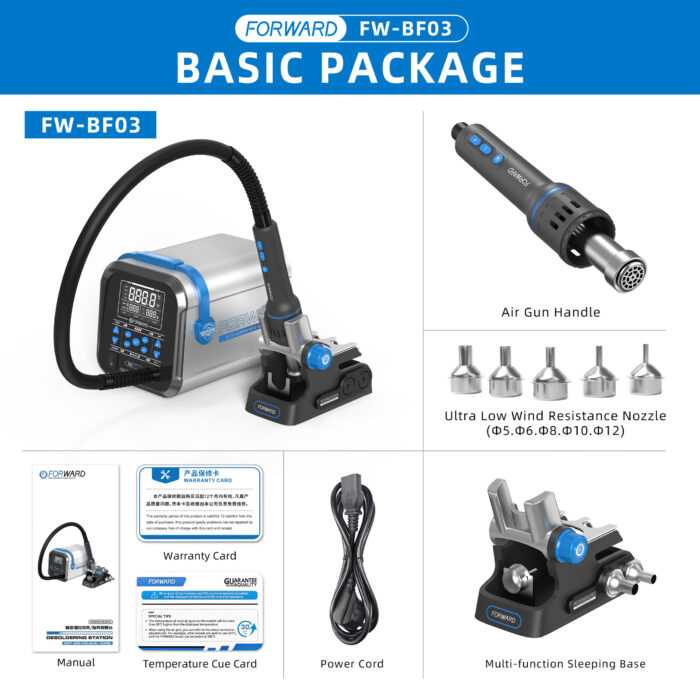 FW-BF03 Precise Temperature Control Hot Air Desoldering Station